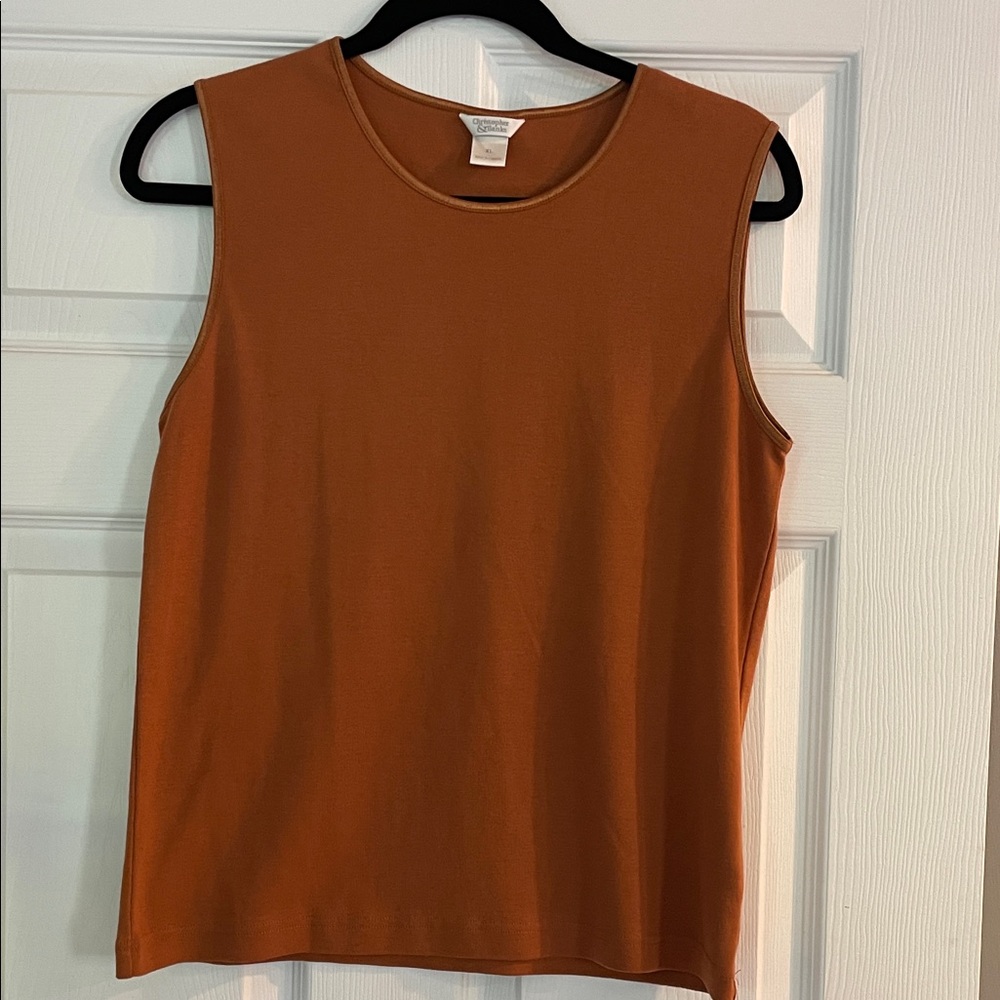 Christopher & Banks Women's Sleeveless Top in Rust Size XL Like New